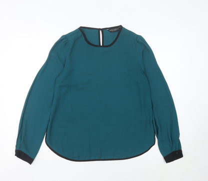 Womens UK Size 12 Dorothy Perkins Green Basic Blouse