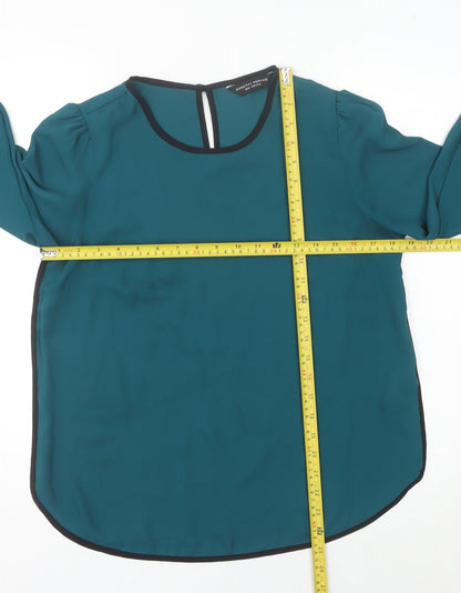 Womens UK Size 12 Dorothy Perkins Green Basic Blouse