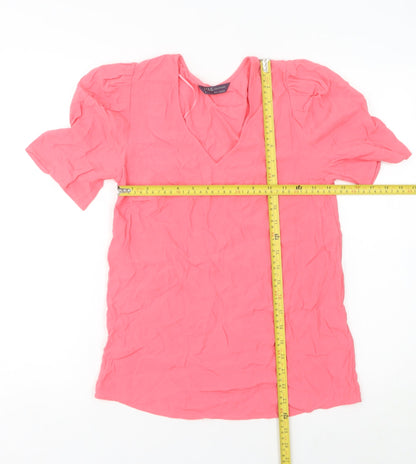 Womens UK Size 6 Marks and Spencer Pink Basic Blouse
