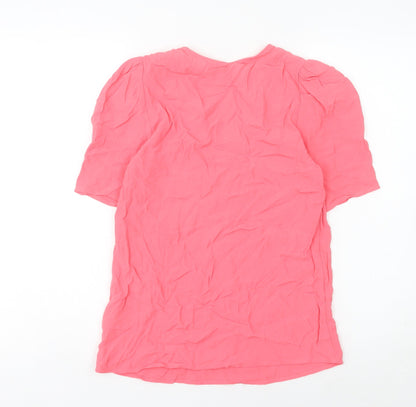Womens UK Size 6 Marks and Spencer Pink Basic Blouse