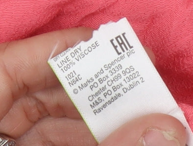 Womens UK Size 6 Marks and Spencer Pink Basic Blouse