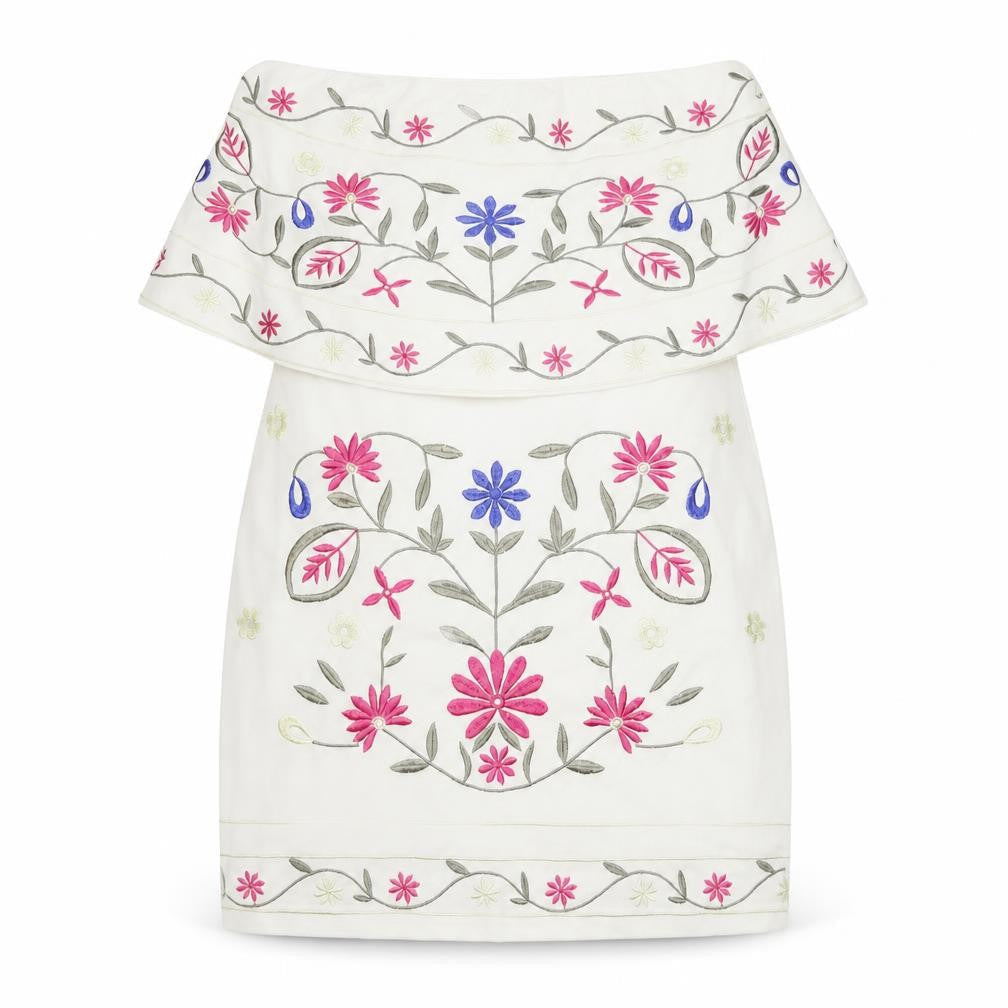 Parisian Women’s White Floral Embroidered Bodycon Dress Size 10