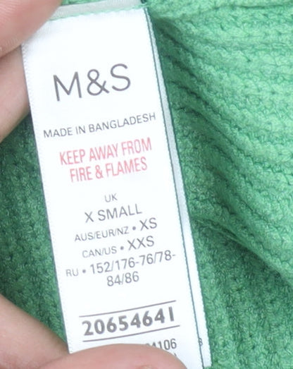 Womens UK Size XS Marks and Spencer Green Pullover Jumper