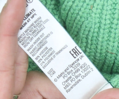 Womens UK Size XS Marks and Spencer Green Pullover Jumper