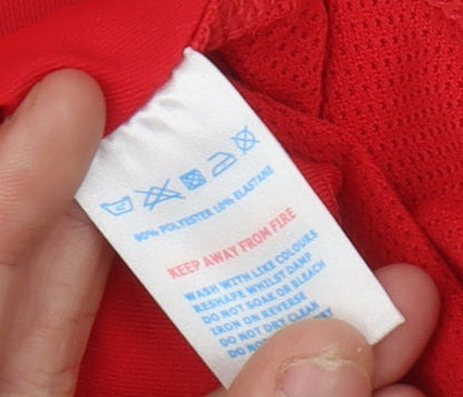 Champion Women's Red Size 12 Athletic Tank Top Breathable Reflective Gym Wear