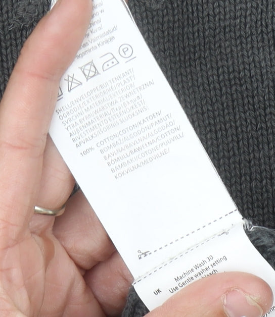 Firetrap Men's Grey Cotton Crew Neck Pullover Jumper L