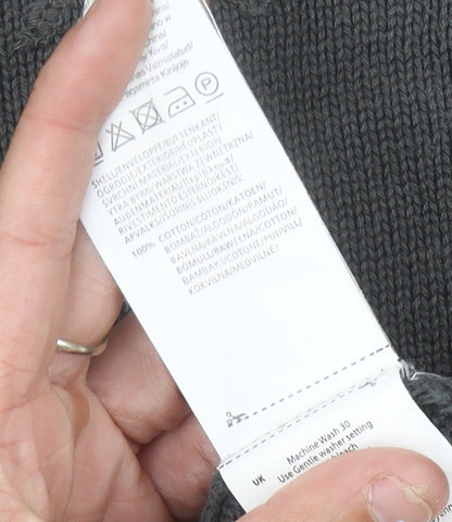 Firetrap Men's Grey Cotton Crew Neck Pullover Jumper L