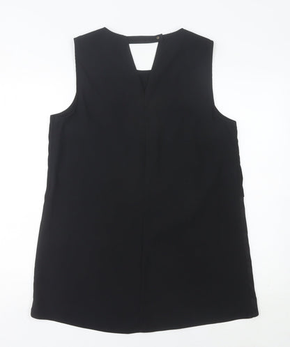 Womens UK Size 12 Hallhuber Black Tunic Blouse