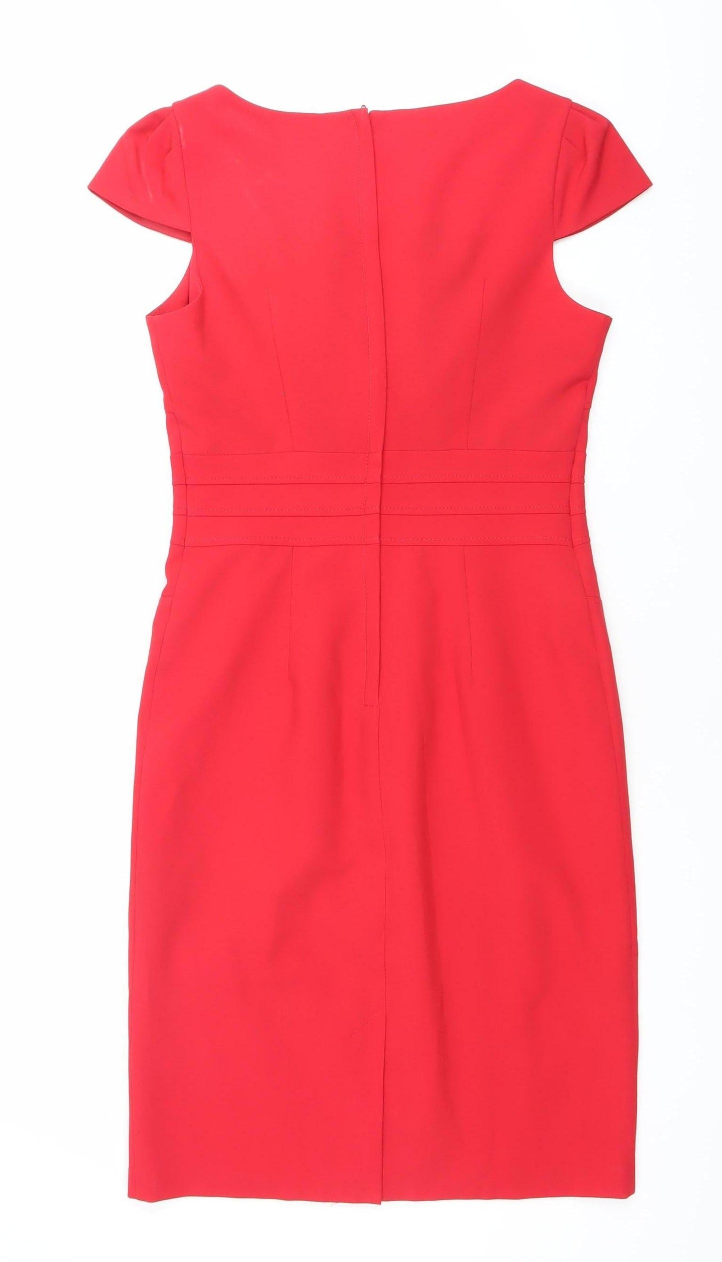 Look Combinations Women’s Red Sheath Knee Dress Size 10