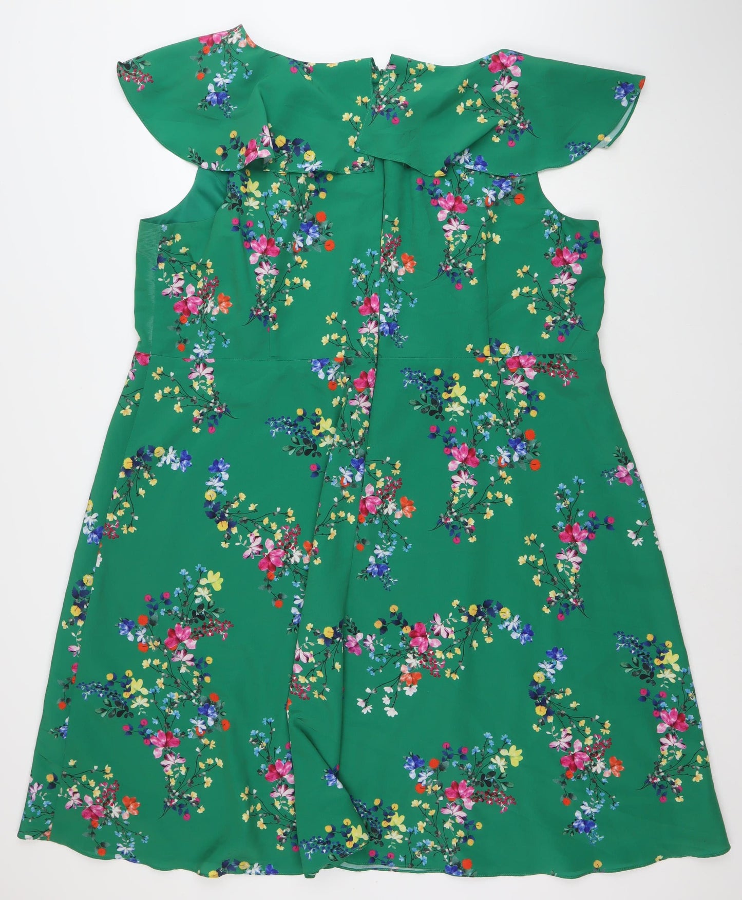 Studio 8 Women’s Green Floral Off Shoulder Fit & Flare Dress Size 24