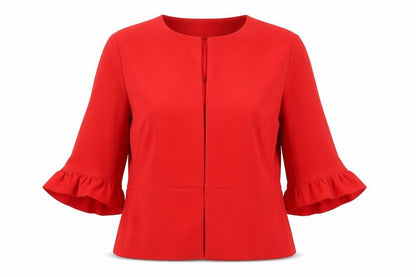Womens UK Size M Zara Basic Regular Red Suit Top