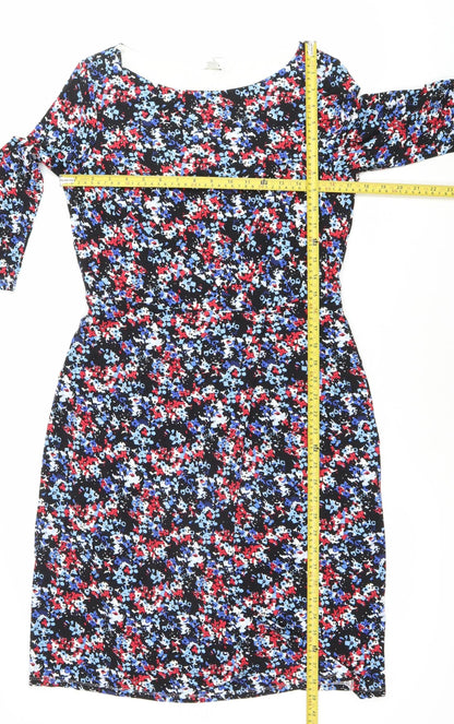 Precis Petite Women's Multicoloured Size 10 Sheath Knee Length Dress