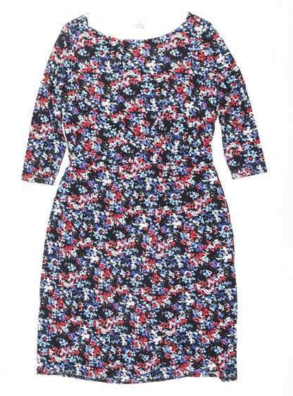 Precis Petite Women's Multicoloured Size 10 Sheath Knee Length Dress