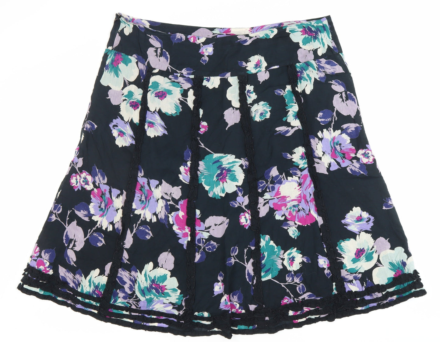 Monsoon Women’s Multicoloured Floral Knee Length A-Line Skirt Size 18