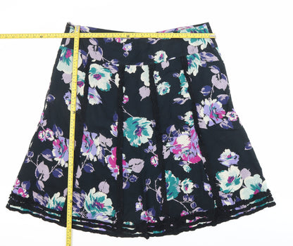 Monsoon Women’s Multicoloured Floral Knee Length A-Line Skirt Size 18