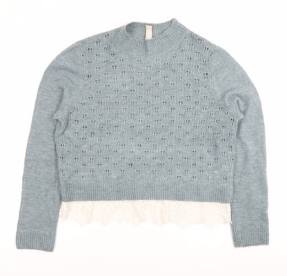 Womens UK Size M H&M Divided Blue Pullover Jumper