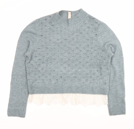 Womens UK Size M H&M Divided Blue Pullover Jumper