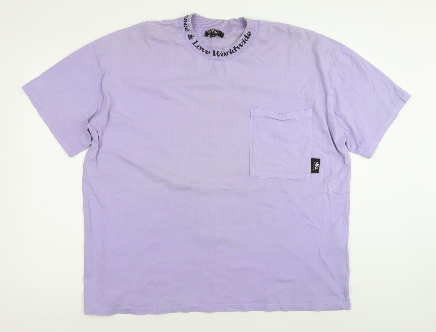 MAN Skate Men’s Purple Cotton Crew Neck Short Sleeve T-Shirt M
