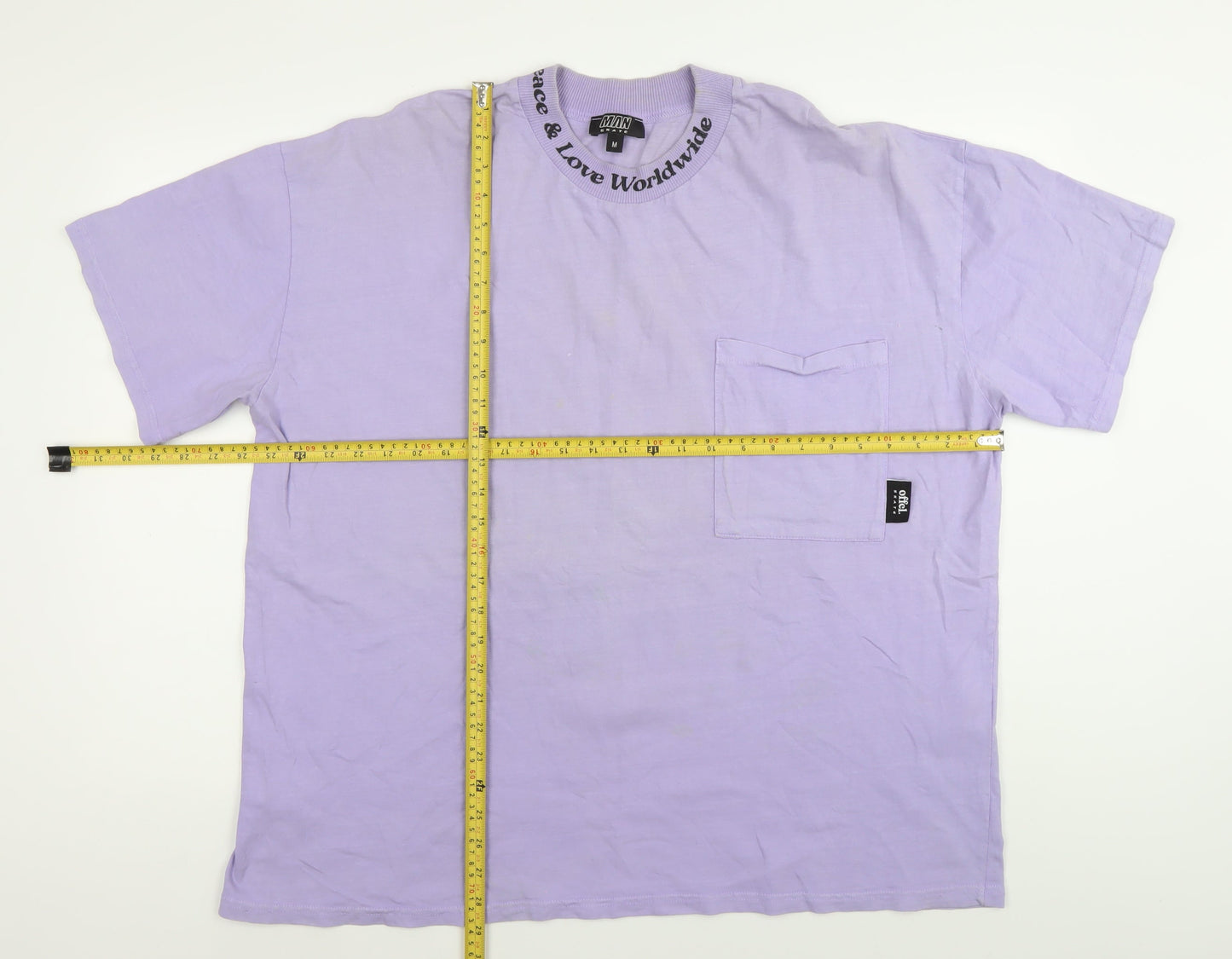 MAN Skate Men’s Purple Cotton Crew Neck Short Sleeve T-Shirt M