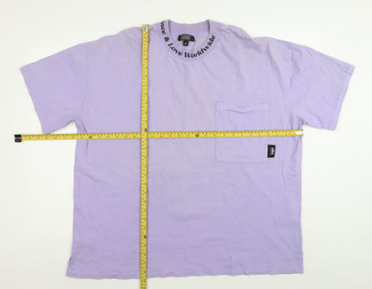 MAN Skate Men’s Purple Cotton Crew Neck Short Sleeve T-Shirt M