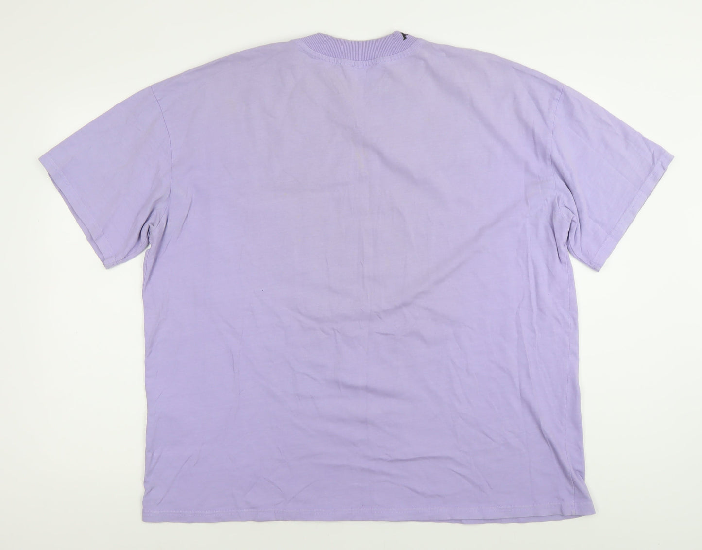 MAN Skate Men’s Purple Cotton Crew Neck Short Sleeve T-Shirt M