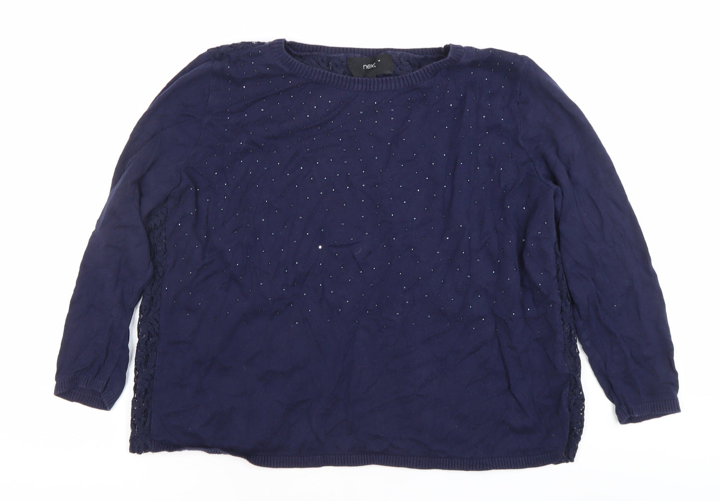 Womens UK Size 16 NEXT Blue Pullover Jumper