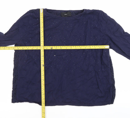 Womens UK Size 16 NEXT Blue Pullover Jumper