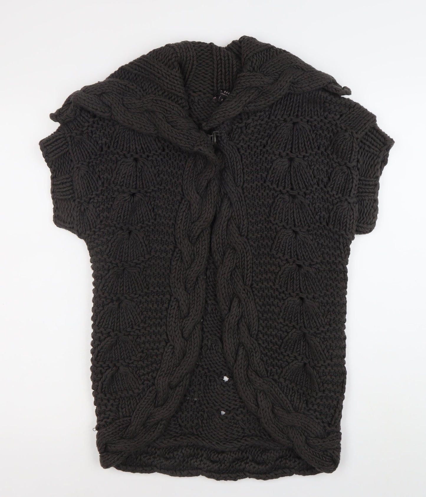 Womens UK Size 10 Ted Baker Black Cardigan Jumper