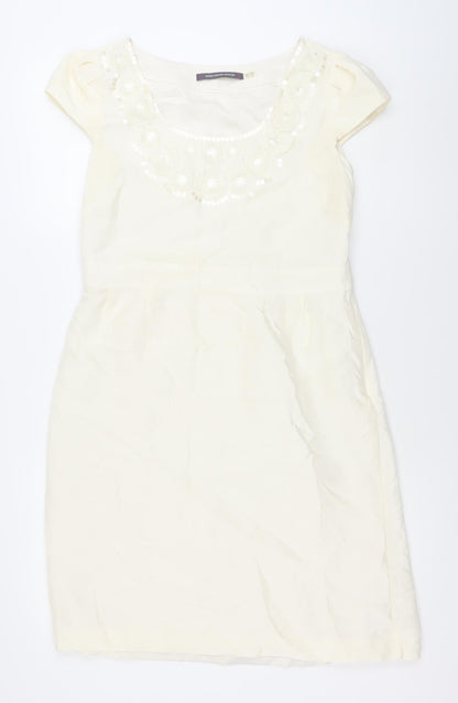 Boden Women Ivory Size 12 Sheath Knee Length Party Dress