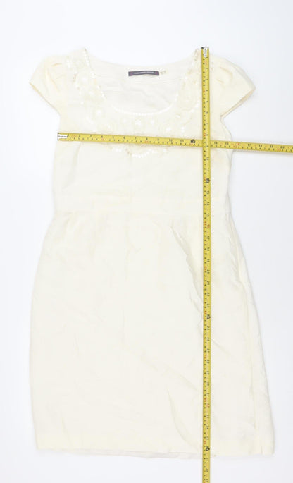 Boden Women Ivory Size 12 Sheath Knee Length Party Dress