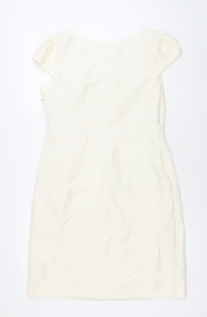 Boden Women Ivory Size 12 Sheath Knee Length Party Dress