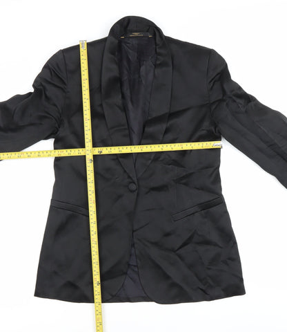 Marks and Spencer Women’s Black Size 10 Tuxedo Blazer Shawl Collar