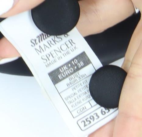 Marks and Spencer Women’s Black Size 10 Tuxedo Blazer Shawl Collar