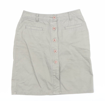 Autograph Women's Beige Cotton Knee Length Pencil Skirt Size 10