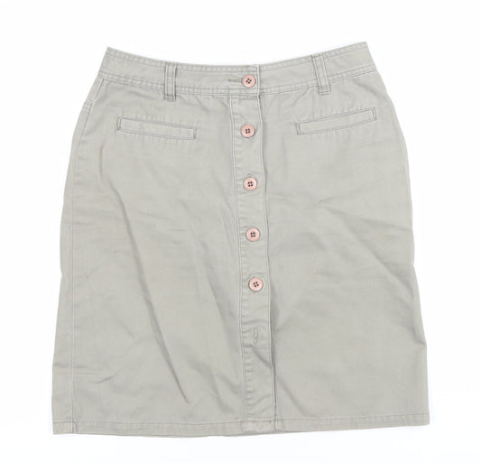 Autograph Women's Beige Cotton Knee Length Pencil Skirt Size 10