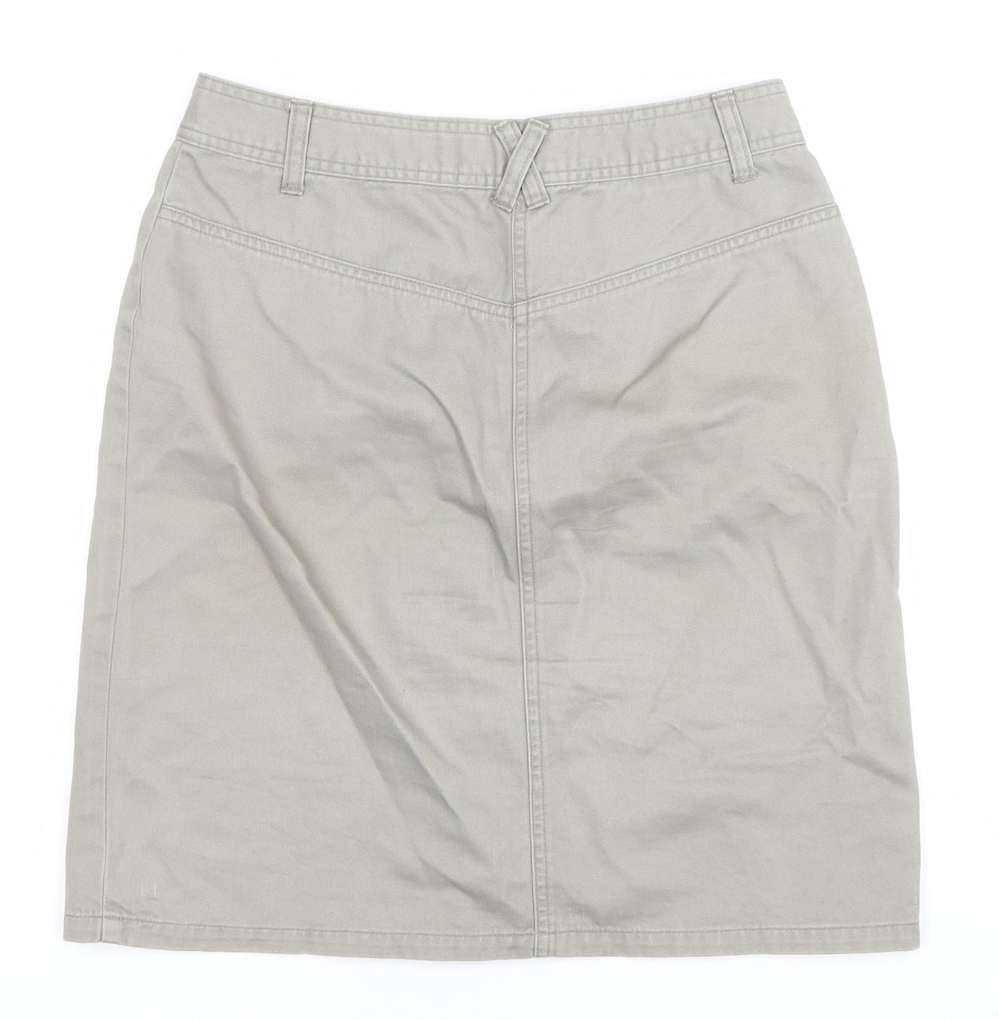 Autograph Women's Beige Cotton Knee Length Pencil Skirt Size 10