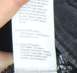 F&F Women's Black Skinny Jeans UK 10 Regular Fit Distressed Denim