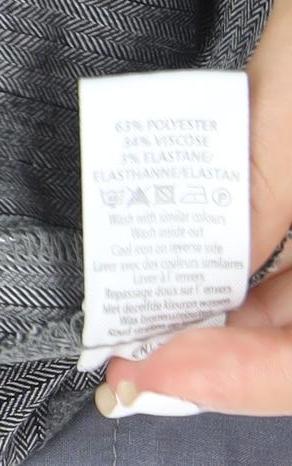 New Look Women’s Grey Pinstripe Straight Leg Trousers Size 16 Workwear