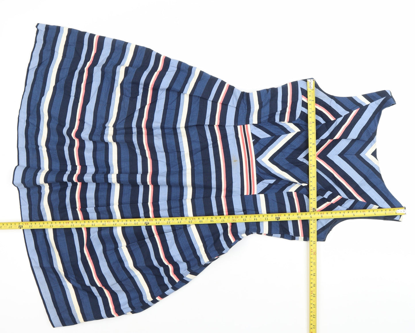 Oasis Women’s Multicoloured Stripe Fit & Flare Dress Size 8 Knee Length