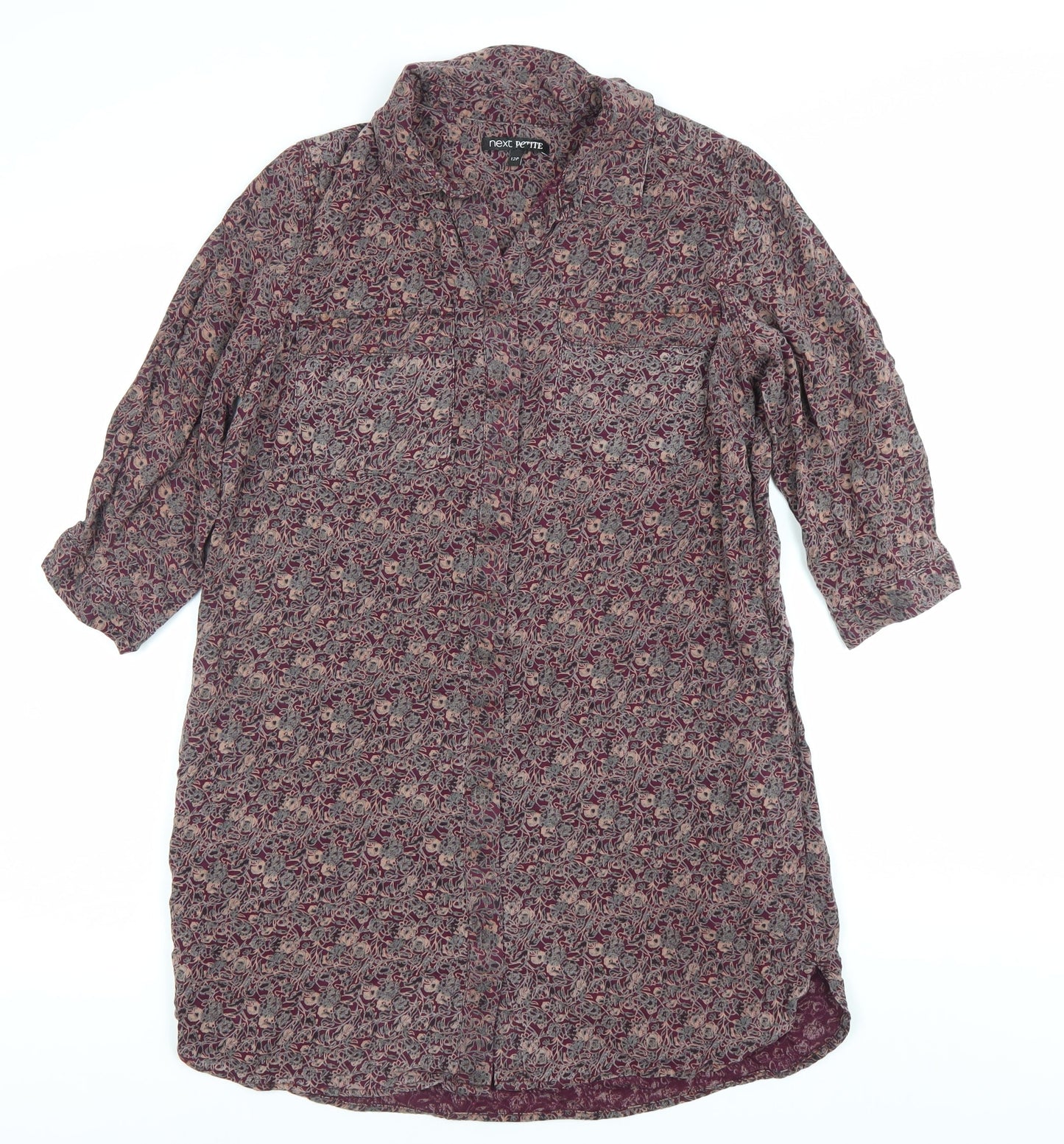Womens UK Size 12 NEXT Multicoloured Tunic Button-Up