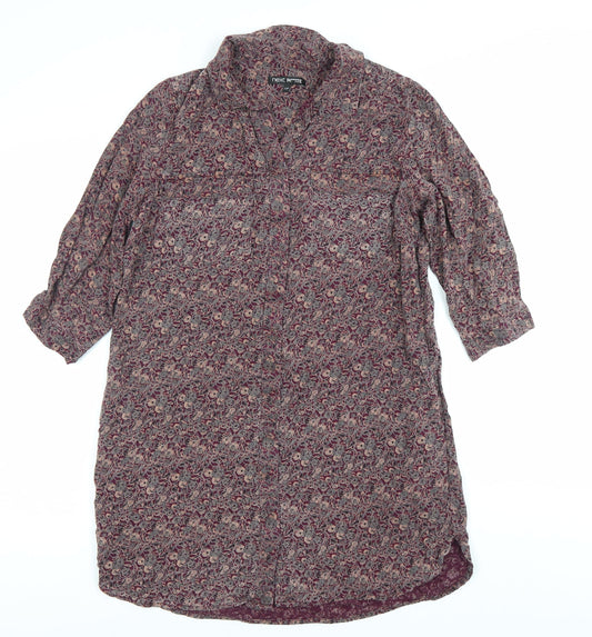 Womens UK Size 12 NEXT Multicoloured Tunic Button-Up