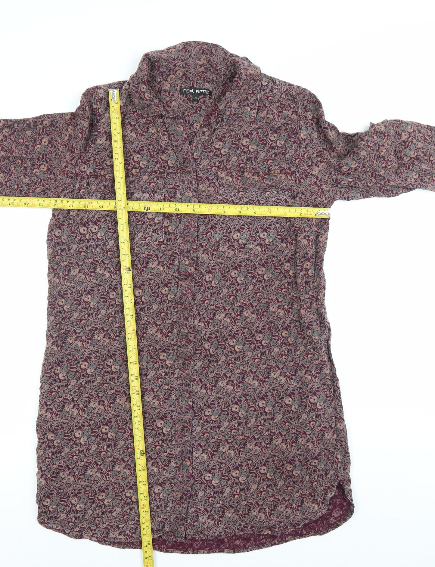 Womens UK Size 12 NEXT Multicoloured Tunic Button-Up