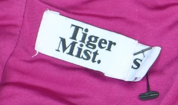 Tiger Mist Women's Pink S Bodycon Ruched Sleeveless Party Dress