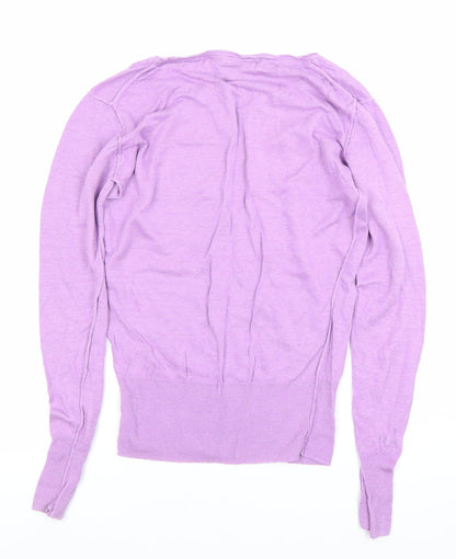 Womens UK Size 10 Fat Face Purple Pullover Jumper