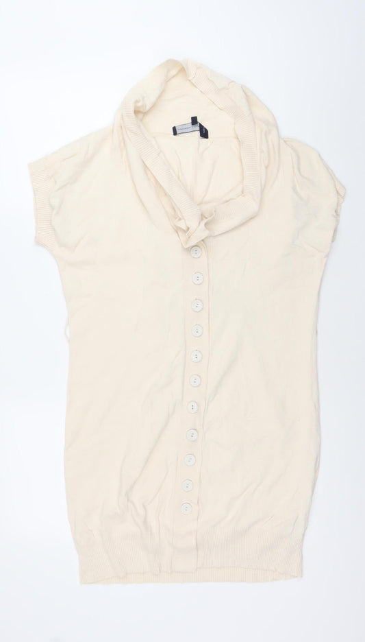 Womens UK Size 10 French Connection Ivory Cardigan Jumper