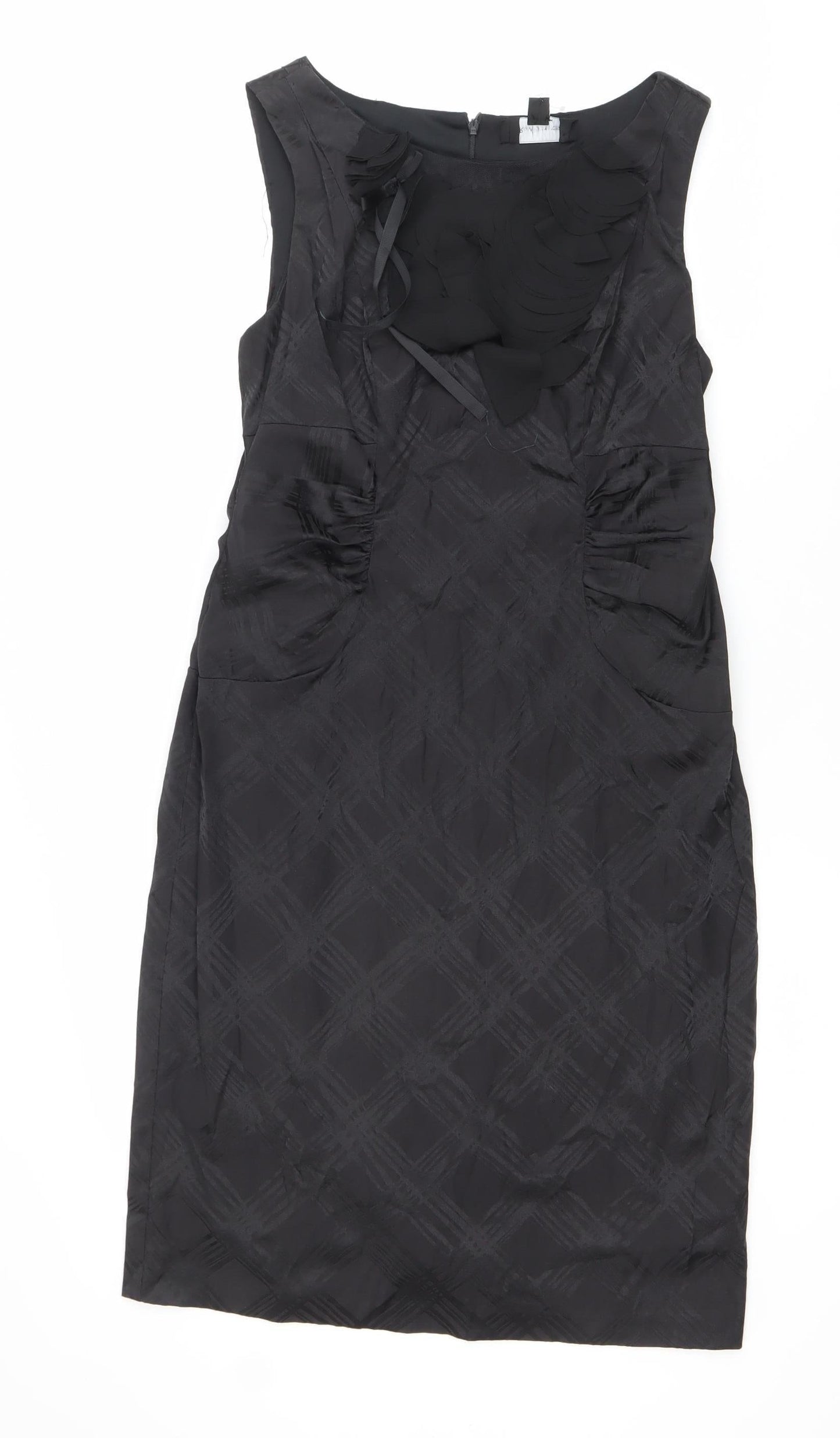 R&M Richards Women's Black Size 10 Sheath Knee Length Party Dress