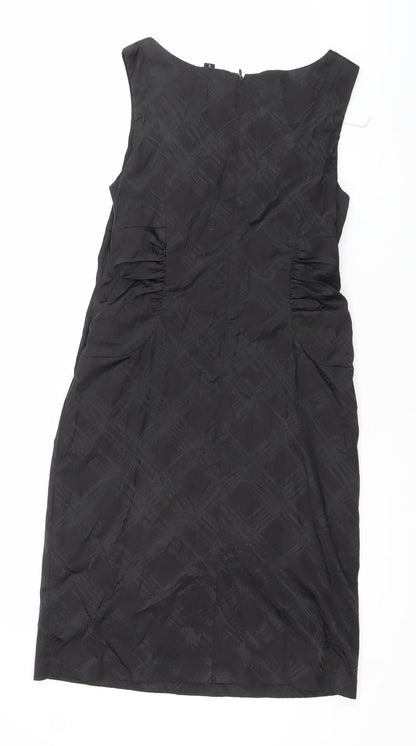 R&M Richards Women's Black Size 10 Sheath Knee Length Party Dress