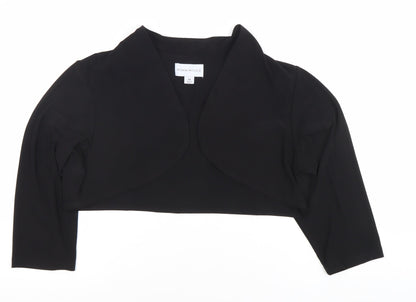 Ronni Nicole Women’s Black Size 20 Cropped Long Sleeve Blouse