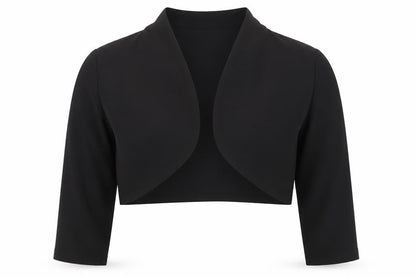 Ronni Nicole Women’s Black Size 20 Cropped Long Sleeve Blouse