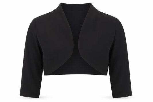 Ronni Nicole Women’s Black Size 20 Cropped Long Sleeve Blouse